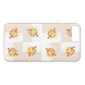 Coques Case-Mate iPhone Motif orange d'illustration de hibou (Dos (Horizontal))