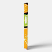 Coques Case-Mate iPhone Motif orange et arrière - plan (Verso / Droite)