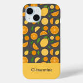 Coques Case-Mate iPhone Motif orange et citron (Verso)