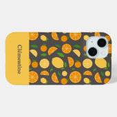 Coques Case-Mate iPhone Motif orange et citron (Verso (horizontal))