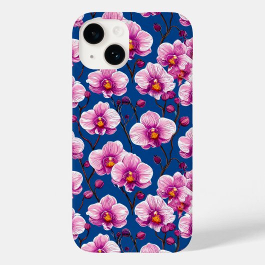 Coques Case-Mate iPhone Motif Orchidées roses (Verso)