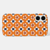Coques Case-Mate iPhone Motif Oriental Orange Blanc Rouge Katazome Fleurs (Verso (horizontal))