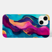 Coques Case-Mate iPhone Motif Pailleté Doré (Verso (horizontal))