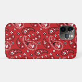 Coques Case-Mate iPhone Motif Paisley avec Arrière - plan rouge-23214 (Dos (Horizontal))