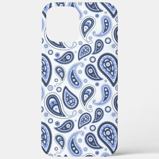 Coques Case-Mate iPhone Motif Paisley Bleu (Verso)