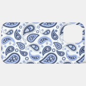 Coques Case-Mate iPhone Motif Paisley Bleu (Verso / Droite)