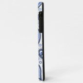 Coques Case-Mate iPhone Motif Paisley Bleu (Dos/Gauche)