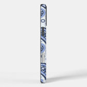 Coques Case-Mate iPhone Motif Paisley Bleu (Verso / Droite)