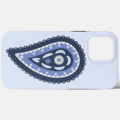 Coques Case-Mate iPhone Motif Paisley Bleu (Verso (horizontal))