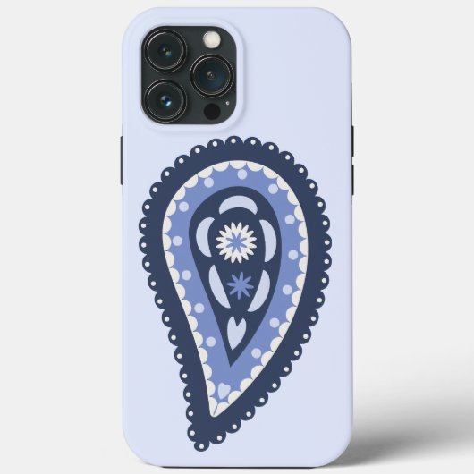 Coques Case-Mate iPhone Motif Paisley Bleu (Verso)