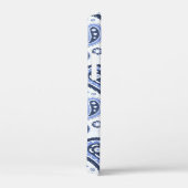 Coques Case-Mate iPhone Motif Paisley Bleu (Verso / Droite)