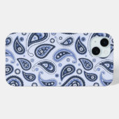 Coques Case-Mate iPhone Motif Paisley Bleu (Verso (horizontal))