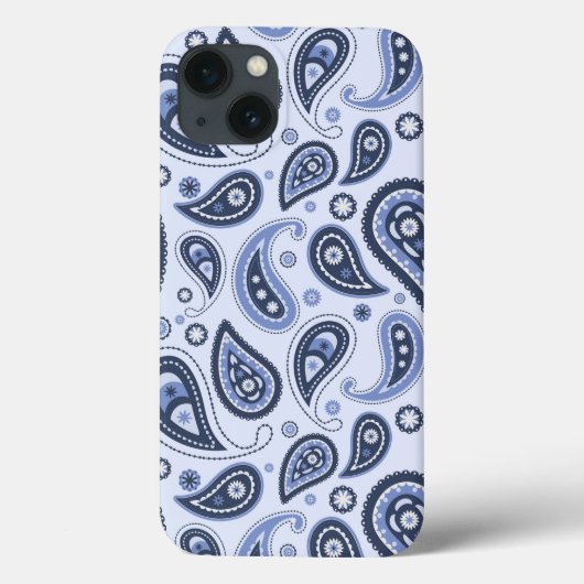 Coques Case-Mate iPhone Motif Paisley Bleu (Verso)