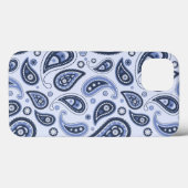 Coques Case-Mate iPhone Motif Paisley Bleu (Verso (horizontal))