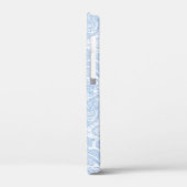 Coques Case-Mate iPhone Motif paisley bleu blanc (Verso / Gauche)