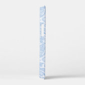 Coques Case-Mate iPhone Motif paisley bleu blanc (Verso / Droite)