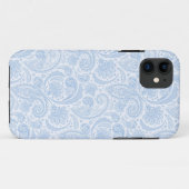 Coques Case-Mate iPhone Motif paisley bleu blanc (Dos (Horizontal))
