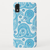 Coques Case-Mate iPhone Motif Paisley bleu clair (Dos)