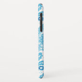 Coques Case-Mate iPhone Motif Paisley bleu clair (Dos/Gauche)