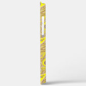 Coques Case-Mate iPhone Motif paisley jaune marron (Verso / Gauche)