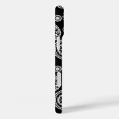 Coques Case-Mate iPhone Motif Paisley, noir et blanc (Verso / Droite)
