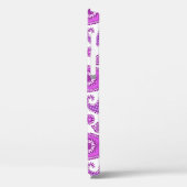 Coques Case-Mate iPhone Motif Paisley, violet, violet et blanc (Verso / Gauche)