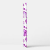 Coques Case-Mate iPhone Motif Paisley, violet, violet et blanc (Verso / Droite)
