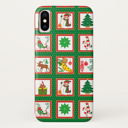 Coques Case-Mate iPhone motif papier de noël (Dos)