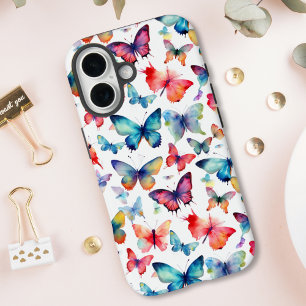 Coques iPhone 16 Motif Papillon Aquarelle