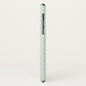 Coques Case-Mate iPhone Motif pastel rose et vert girly avec initiales (Dos/Gauche)