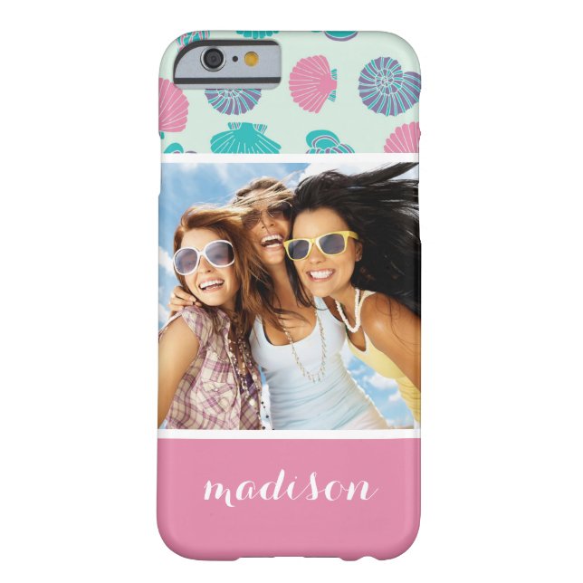 Coques Case-Mate iPhone Motif Pastel Seashell | Votre photo et votre nom (Dos)