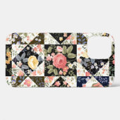 Coques Case-Mate iPhone motif patchwork transparent avec fleurs (Verso (horizontal))