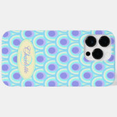 Coques Case-Mate iPhone Motif Peacock nom bleu violet (Verso (horizontal))