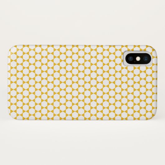 Coques Case-Mate iPhone Motif peigne en jaune moutarde (Dos (Horizontal))