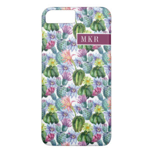 Coques Pour iPhone Motif peint à la main de cactus d'aquarelle