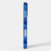 Coques Case-Mate iPhone Motif Peint Lumière à Bleu foncé (Verso / Droite)