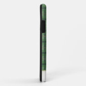 Coques Case-Mate iPhone Motif peint vert hiver plaid (Dos/Droite)