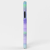 Coques Case-Mate iPhone Motif Personnalisé Pink Mint Green Blue Purple Str (Dos/Droite)