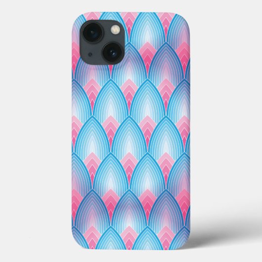 Coques Case-Mate iPhone Motif Pétal turquoise Et Rose (Verso)