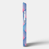 Coques Case-Mate iPhone Motif Pétal turquoise Et Rose (Verso / Gauche)