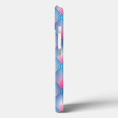 Coques Case-Mate iPhone Motif Pétal turquoise Et Rose (Verso / Gauche)