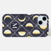 Coques Case-Mate iPhone Motif Phases de lune céleste (Verso (horizontal))