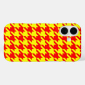 Coques Case-Mate iPhone Motif pied-de-poule rouge jaune (Verso (horizontal))