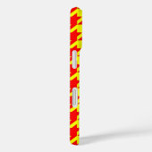 Coques Case-Mate iPhone Motif pied-de-poule rouge jaune (Verso / Droite)