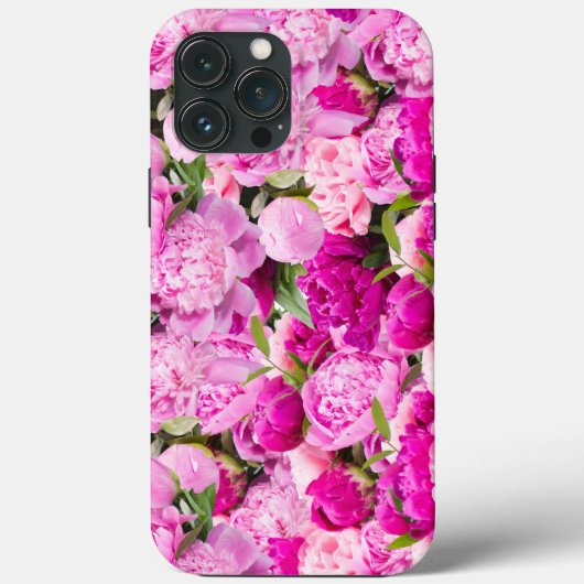 Coques Case-Mate iPhone Motif Pink Peonies (Verso)