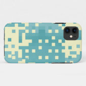 Coques Case-Mate iPhone Motif Pixel bleu et cyan (Dos (Horizontal))