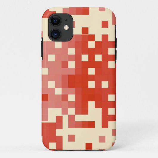 Coques Case-Mate iPhone Motif Pixel rouge et rose (Dos)