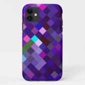 Coques Case-Mate iPhone Motif Pixelé - Violet (Dos)