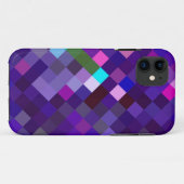Coques Case-Mate iPhone Motif Pixelé - Violet (Dos (Horizontal))