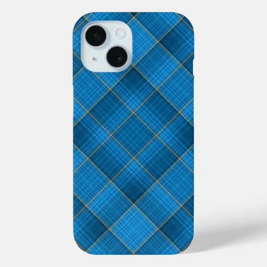 Coques Case-Mate iPhone Motif Plaid Bleu Anglais (Verso)